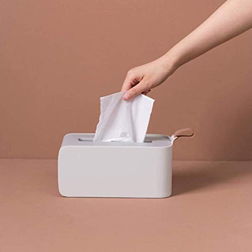 Dispensador de toallas de papel para encimera, soporte para pañuelos de mesa, organizador de toallas de papel, caja para cocina, baño o baño 22.5 x 11.5 x 11cm blanco