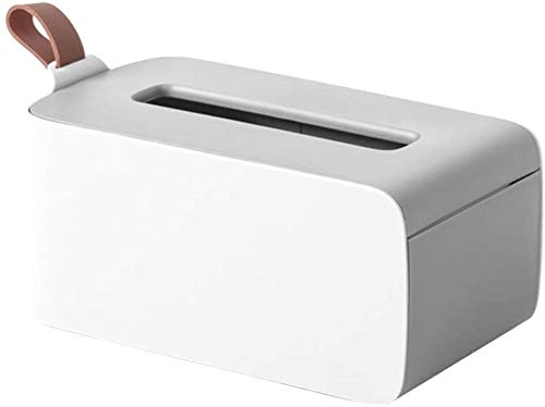 Dispensador de toallas de papel para encimera, soporte para pañuelos de mesa, organizador de toallas de papel, caja para cocina, baño o baño 22.5 x 11.5 x 11cm blanco