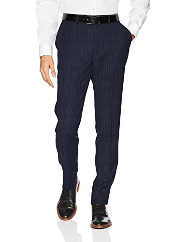 DKNY Hombre Manga Larga Juego de pantalón de traje de negocios - Azul - 58 ES largo