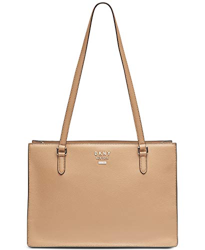 DKNY Whitney Center Zip Leather Tote (Latte)