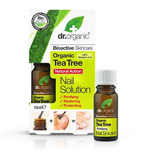 Dr. Organic – Tea Tree antimykotische Nail Solución. antibacteriano, restaurar y proteger. 10 ml