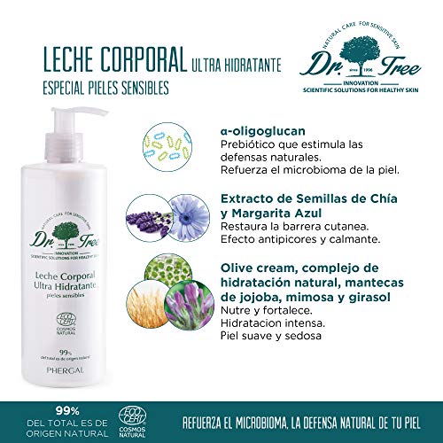 Dr. Tree Leche Corporal Ultra-Hidratante. Pieles Sensibles. 400 ml