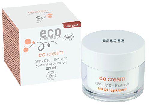 Eco Cosmetics CC Cream Q10 con SPF 50, tono oscuro