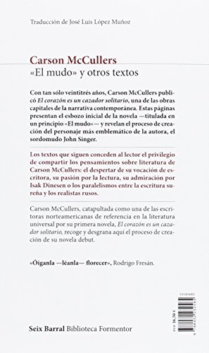 «El mudo» y otros textos: Prólogo de Rodrigo Fresán (Biblioteca Formentor)