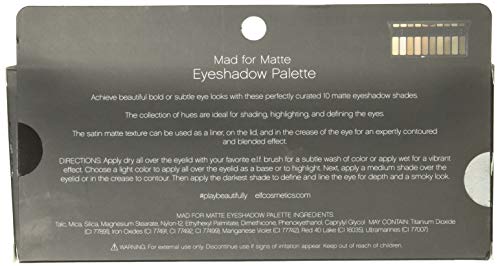 e.l.f. Studio Mad for Matte Eyeshadow Palette 10 Shades