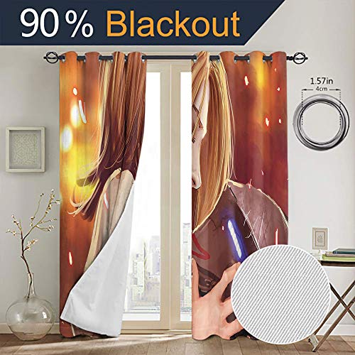 Elliot Dorothy Harley Quinn cartel de película cortinas decorativas personalizadas Chid Cortinas cortina cortina de ventana para decoración de ventanas W55 x L63