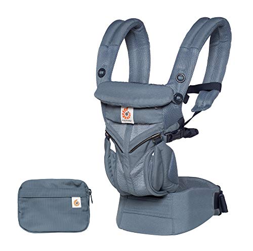 Ergobaby Mochila Portabebé Ergonómica Omni 360 Cool Air Mesh Oxford Azul, 4-Posiciones de Porteo