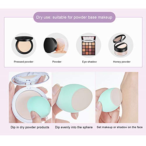 Esponja Maquillaje, Onlyoily Esponjas para Maquillaje Facial de Belleza (3 Piezas Esponja De Maquillaje + 1 Piezas Makeup Esponja Soportes+1 una Bolsa de almacenamiento)