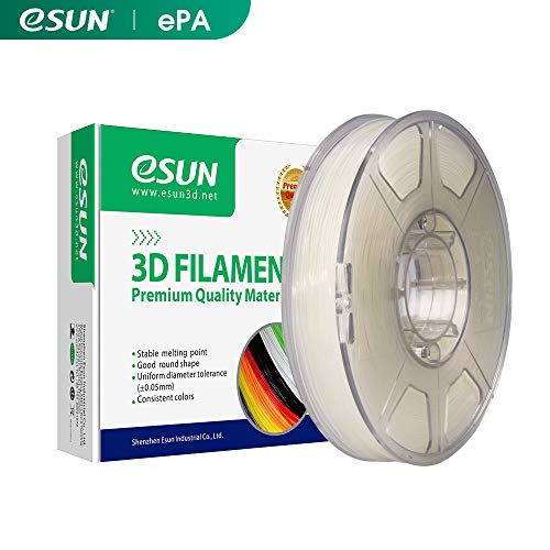 eSUN Filamento Nylon 1.75mm, Filamento PA de Impresión 3D, Precisión Dimensional +/- 0.05mm, 1KG (2.2 LBS) de Carrete para Impresora 3D, Natural