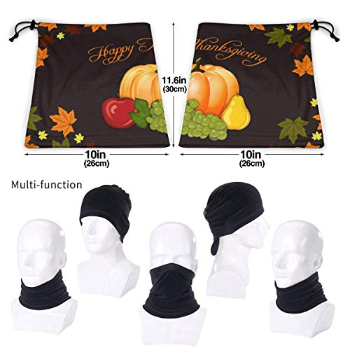 Ewtretr Cute Thanksgiving Neck Gaiter Warmer Hombres Mujeres Cálidas Bufandas de círculo a Prueba de Viento