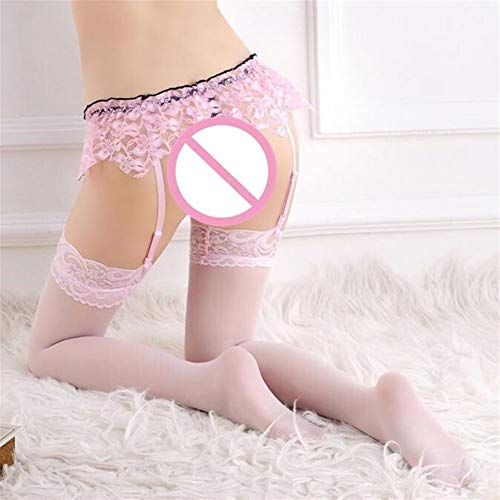 F-Jiujin-Medias Sexy Liguero De Encaje con Arcos De Lazos G Conjunto Erótico Stocking Caliente Erotique Lencería Sexy Sexi Underwear Sex Shop for Mujeres (Color : D)