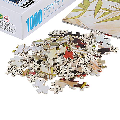 FDDPT Rompecabezas Adultos 1000 Piezas Villa Junto al río en Verano Puzzle de Madera Juego Familiar 75x50cm