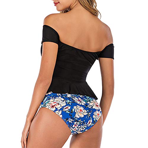 FELZ Bikinis Bikini Mujer Push Up, Trajes de baño de Dos Piezas Bikini Sexy Mujer Verano 2019 Ropa de Playa Bañador Tankinis Push up Camisolas y Pareos Shorts señora Swimsuit Talla Grande