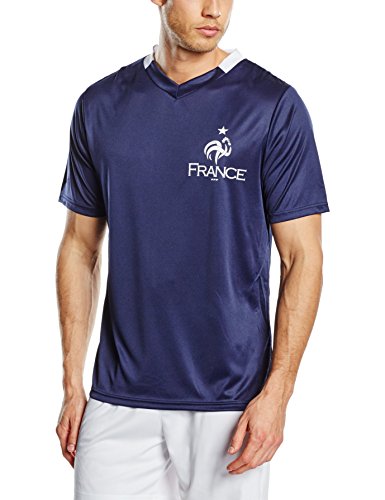 FFF EP3503 Varane-Camiseta de Manga Corta para Hombre, Camiseta, Color Azul - Azul, tamaño S