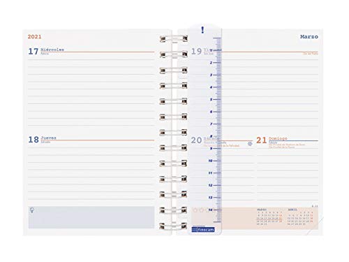 Finocam - Agenda Curso 2020-2021 para Secundaria Octavo, 120 x 169, 2 Días Página Mini Institut Retos, Español