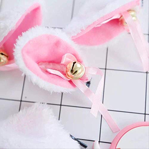 FOEAQ tocados Mujeres Lindos Accesorios De Pelo Moda Chica Zorro Gato Orejas Cabeza Bandas Encantadora Simpática Noche Fiesta Club Bar Clip Hairband Blanco