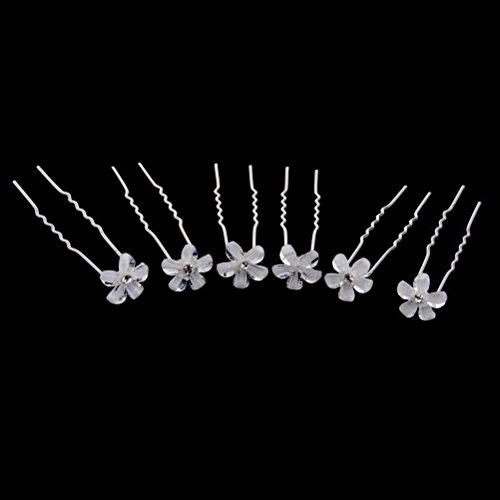 Frcolor 18pcs boda nupcial flor en forma de U pelo Pasadores Clips