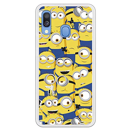 Funda para Samsung Galaxy A20E Oficial de Los Minions Los Minions Caras para Proteger tu móvil. Carcasa para Samsung de Silicona Flexible con Licencia Oficial de Universal.