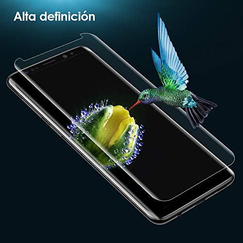 G-Color Galaxy S9 Protector Pantalla, [Alta Viscosidad], Cristal Vidrio Templado de 3D [Cobertura [Anti-Choque][Alta Sensibilidad] Protector de Pantalla para Samsung Galaxy S9