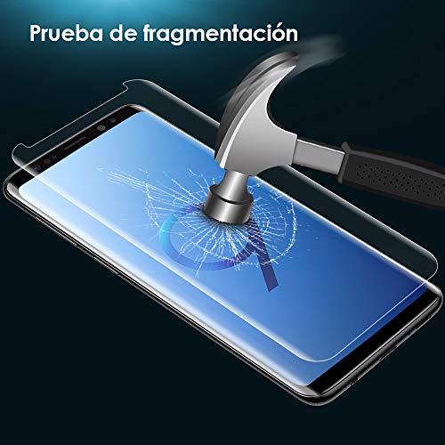 G-Color Galaxy S9 Protector Pantalla, [Alta Viscosidad], Cristal Vidrio Templado de 3D [Cobertura [Anti-Choque][Alta Sensibilidad] Protector de Pantalla para Samsung Galaxy S9