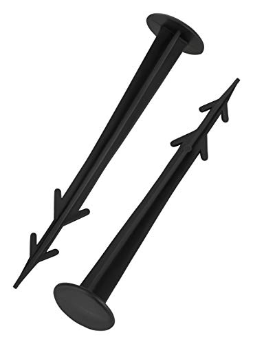 GardenMate 100 Pinchos de sujeción de 12 cm de plástico Negro estabilizado contra UV