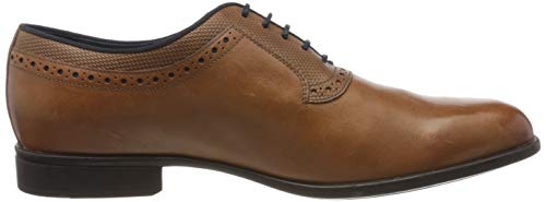 Geox U IACOPO A, Zapatos de Cordones Oxford para Hombre, Marrón (Dk Cognac C6026), 45 EU