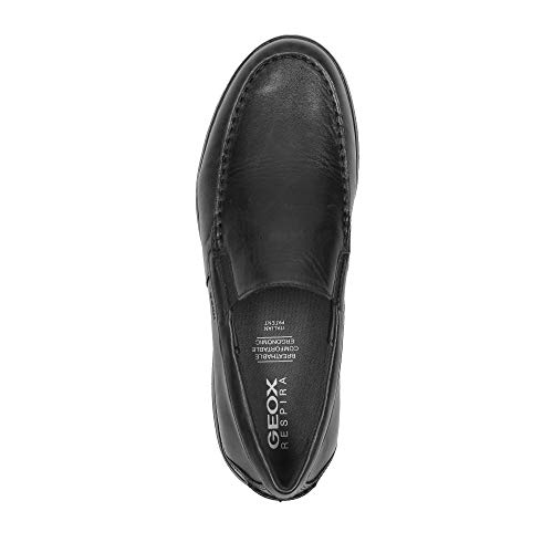 Geox U LEITAN C, Mocasines para Hombre, Negro, 44 EU