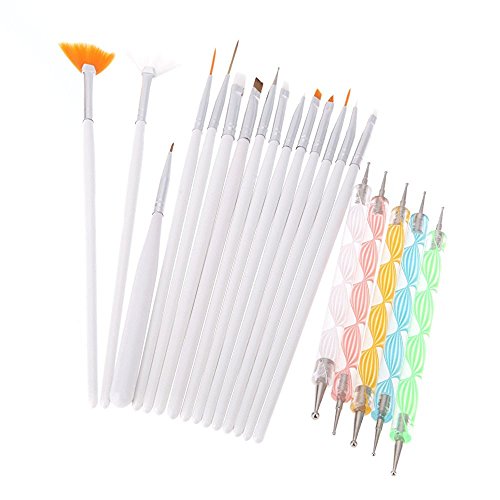 Goliton 20pc Nail Art Design Painting Dotting Detailing Pen by Bobeau-Nail Art