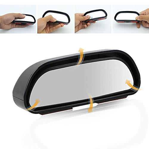 gotyou 2 Piezas Espejo de Punto Ciego de Coche,Espejos de Gran Angular del Coche,Universal Espejo retrovisor del Coche,Rimless HD Cristal Gran Angular 360 °,Derecho + Izquierdo