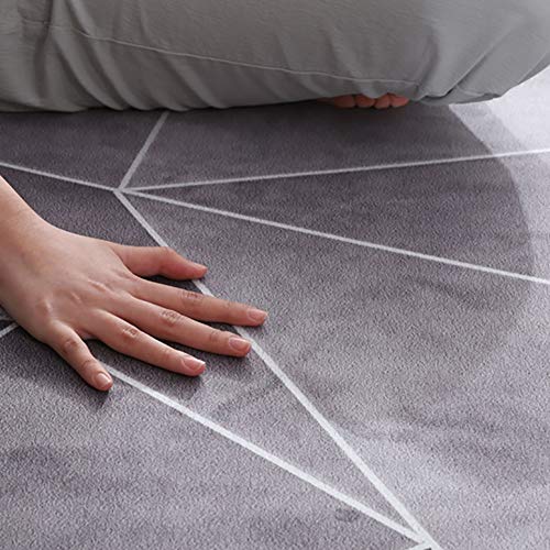 GOYAN Geométrico Moderno Sala Alfombras Home Alfombra Interior Y Exterior Fácil Mantenimiento Alfombras Dormitorio Antideslizante Online Decoración del Hogar Gris Beige150cmx200cm