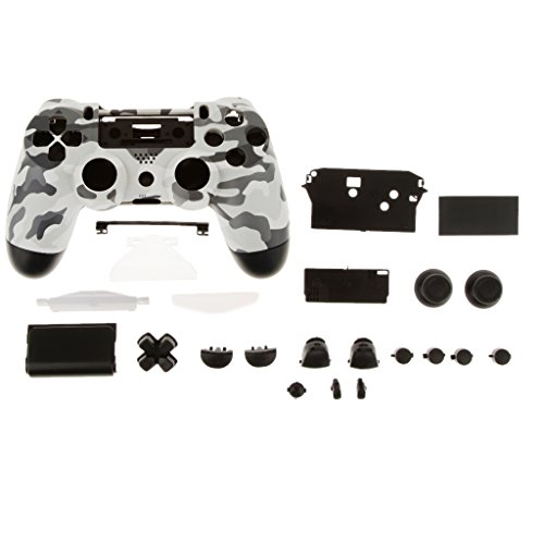 Gris Negro Shell de Reemplazo Completo Kit Mod para el PS4 Controlador