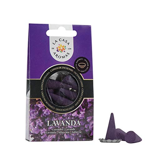 H HANSEL HOME Conos de Incienso de Aroma Lavanda 15 Unidades, Aproximadamente 30 Minutos un Solo Incienso de Cono | La casa de los Aromas