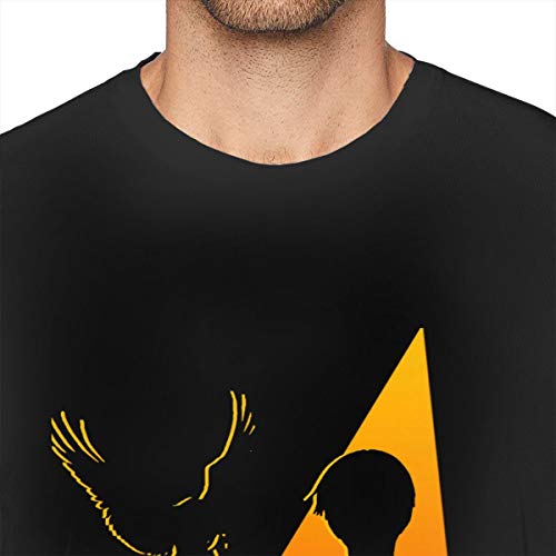 Haikyuu !! Karasuno Camiseta de algodón de Manga Corta Ajustada para Hombre, Color Negro, 4X Grande, Negro