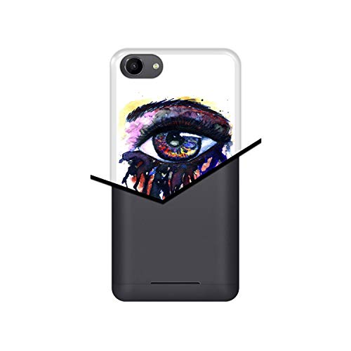 Hapdey Funda Transparente para [ Wiko Jerry - Lenny 3 - K-Kool ] diseño [ Salpicaduras de Ojos - Acuarela y Tinta ] Carcasa Silicona Flexible TPU