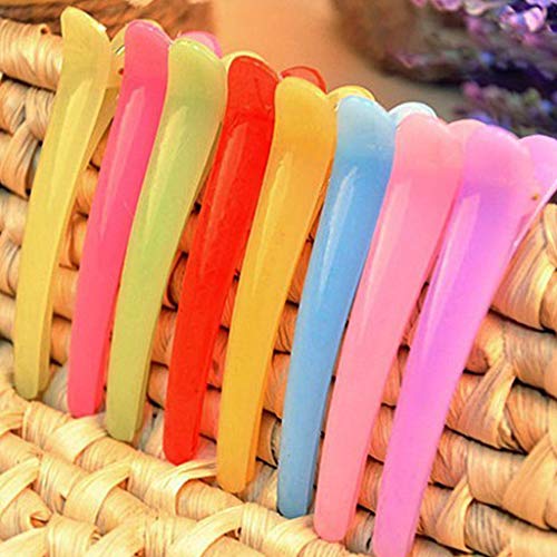 Haptian Mujeres Niñas Dulce Jalea Color Caramelo Pinza de Pelo de Una Sola Punta Semitransparente Peluquería Peluquería Antideslizante Arcos de Cocodrilo Barrettes(Colorea al azar-1trozo)