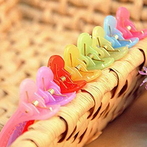 Haptian Mujeres Niñas Dulce Jalea Color Caramelo Pinza de Pelo de Una Sola Punta Semitransparente Peluquería Peluquería Antideslizante Arcos de Cocodrilo Barrettes(Colorea al azar-1trozo)