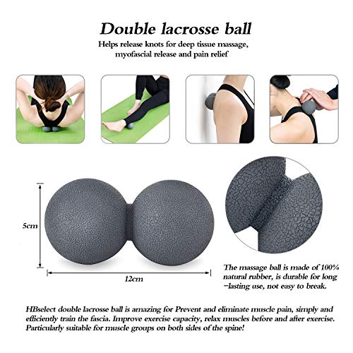 HBselect Rodillo Masaje Kit Rulo Masaje,Bola, Pelota Masaje,Bandas De Resistencia Fitnes,Rollo Masaje para Muscular Pies y Espalda Pierna Fitness