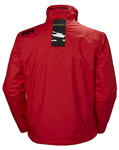 Helly Hansen Crew Midlayer Chaqueta deportiva impermeable, Hombre, Rojo (Alert Red 222), M