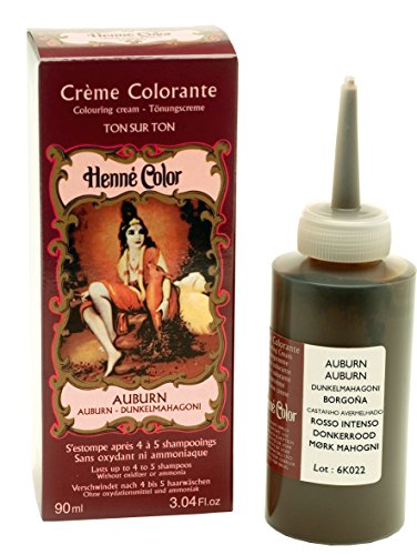 Henne Color, Tinte de henna para el cabello, rojo intenso, 90 ml