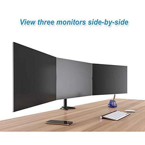 HFTEK Soporte para 3 Tres Monitor Desk Mount Bracket Control Center Soporte de Escritorio para TFT LED LCD Pantalla 15" - 27" Pulgadas con VESA 75/100 - HF330C