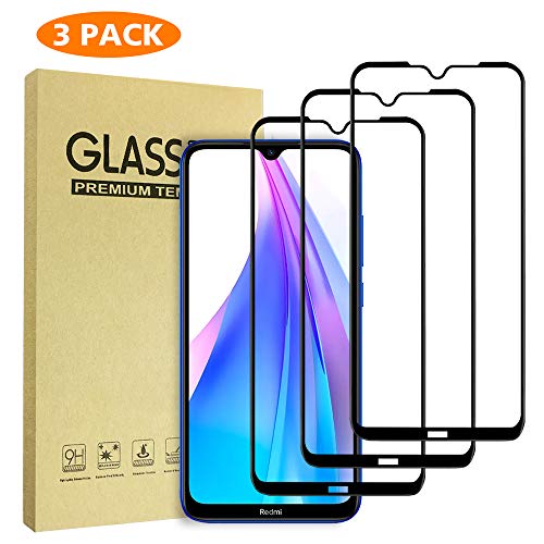 Hianjoo 3 Piezas Protector Pantalla Compatible con Xiaomi Redmi Note 8T, Cristal Templado Premium Protección [Sin Burbujas] [Anti-Arañazos] [Dureza 9H] [Anti-Huella] [Transparente]