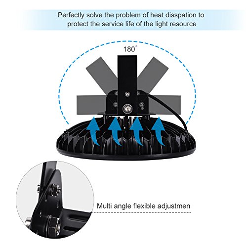 Himanjie® - Foco LED impermeable, 100 W/150 W/200 W/300 W UFO, IP65, para industria, bombilla SMD 5730