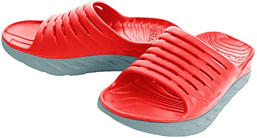 HOKA ONE ONE Men's Ora Recovery Slide, Mandarin Red/Wild Dove, 13 D(M) US Men