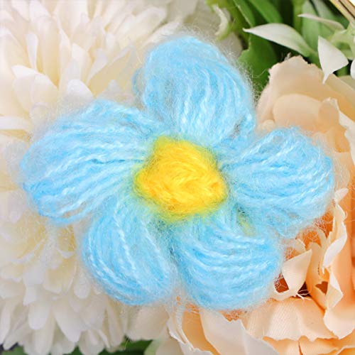 Holibanna Broche de Flor Linda Pin de Solapa Pinza de Pelo Floral Insignias de Pin Coloridas para Bolsas de Ropa Bufanda Chaquetas Sombrero Accesorio Azul Cielo