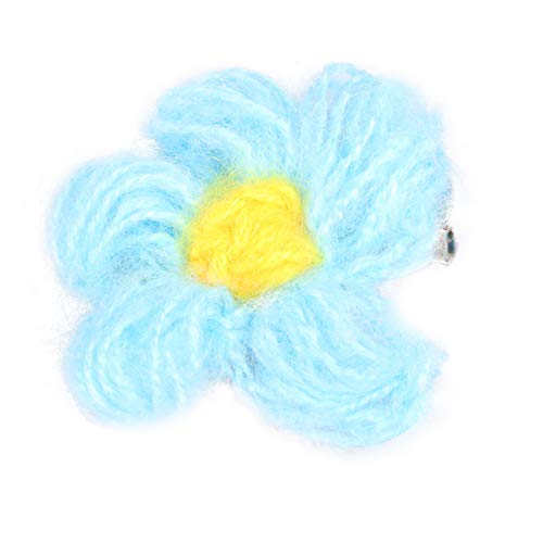 Holibanna Broche de Flor Linda Pin de Solapa Pinza de Pelo Floral Insignias de Pin Coloridas para Bolsas de Ropa Bufanda Chaquetas Sombrero Accesorio Azul Cielo