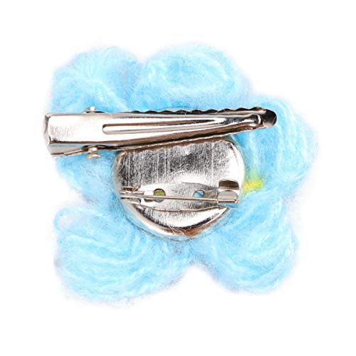 Holibanna Broche de Flor Linda Pin de Solapa Pinza de Pelo Floral Insignias de Pin Coloridas para Bolsas de Ropa Bufanda Chaquetas Sombrero Accesorio Azul Cielo