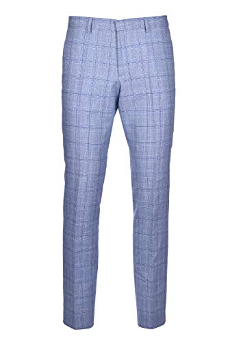 Hugo Boss Huge Genius - Juego de ropa de hombre Slim Fit, mezcla de lino, color azul Light Pastel Blue 50