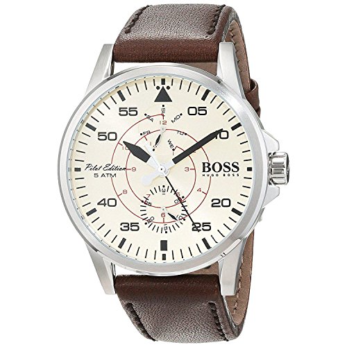 Hugo BOSS Reloj Multiesfera para Hombre de Cuarzo con Correa en Cuero 1513516