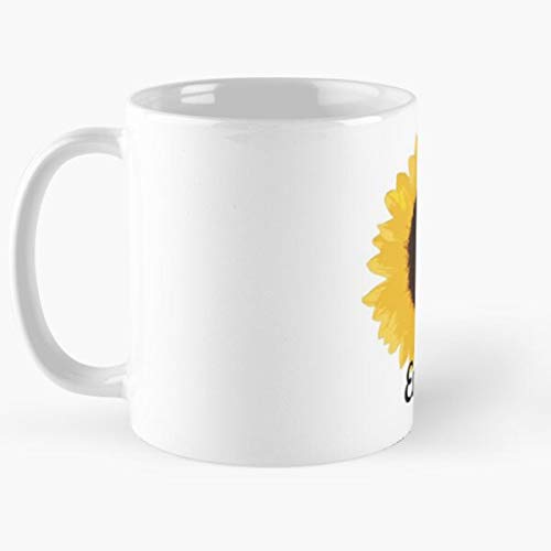 HUONGLILY Living Yellow Names AVA Script Anna Quote Alise Best Mug Tiene 11oz de Mano Hechas de cerámica de mármol Blanco