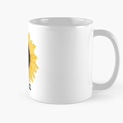 HUONGLILY Living Yellow Names AVA Script Anna Quote Alise Best Mug Tiene 11oz de Mano Hechas de cerámica de mármol Blanco